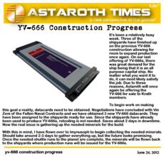 yv-666 construction progress