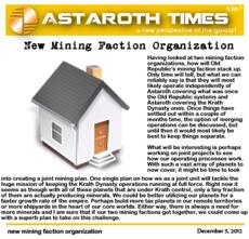 new mining faction organization