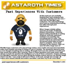 past experiences with customers