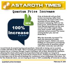 quantum price increase