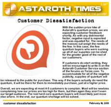 customer dissatisfaction