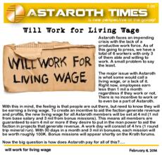 will work for living wage