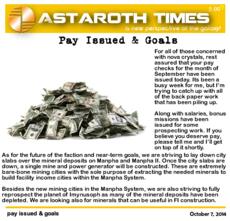 pay issued & goals