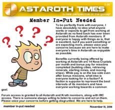 member in-put needed
