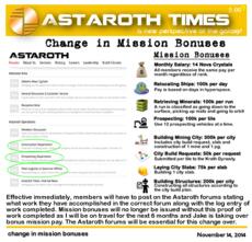 change in mission bonuses