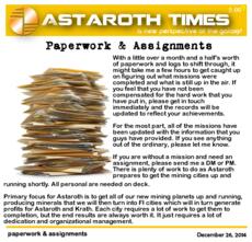 paperwork & assignments